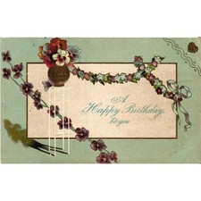 Antique Birthday Postcard 