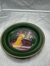 Vintage Caffe Espresso Italian Advertisement by NEVCO Metal Serving Plate 10” picture