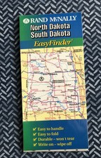 Rand McNally Laminated Map North Dakota and South Dakota 1997 picture