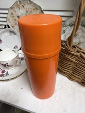 Vintage Aladdin Orange Insulated Thermo Food Jar Retro USA picture