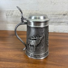 German WMF Zinn/Pewter Lidded Beer Stein 7