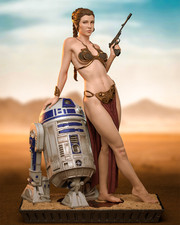 Rebel Icon Leia and R2D2 – Star Wars | UNPAINTED | 1/6 Scale Resin Kit picture
