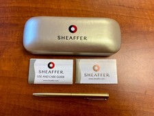 Sheaffer Agio Brushed Gold Plate Ballpoint Pen picture