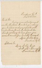 1884 Handwritten Letter Providence RI Miss Nellie Rice Sample Request Ephemera picture