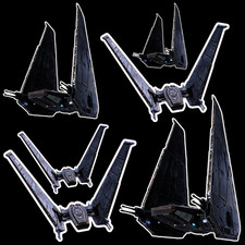 6x Custom Kylo Ren's Command Shuttle Stickers Set #1 picture