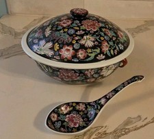 Chinese Jingdezhen Zhongguo Famille Noire Mille Fleur 11