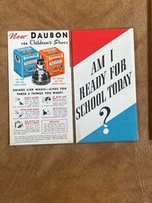 Shinola Shoe Cleaner Vintage Brochure 1950's Am I ready For School Today picture