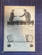 1910 PRINT AD ROYAL TAILORS THE TAILOR-DRESSED MAN STANDS OUT FROM THE CROWD picture
