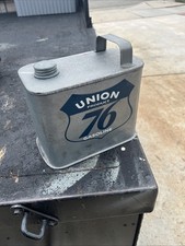 Vintage Metal Gas, 76  Rectangular Tin Can, picture