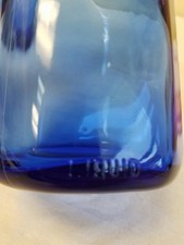 VTG Set Of 3 One Quart BROOKFIELD BABY TOP Cobalt Blue 9-1/2” Milk/Cream Bottle picture