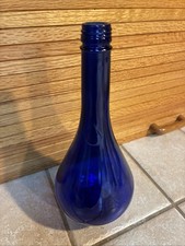 Authentic teardrop cobalt blue glass bottles 10”Acqua Della Madonna Italy picture