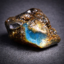 Outstanding Natural Dominican Clear Deep Blue Amber Rough Specimen 60mm 35g picture