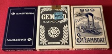 VINTAGE 999 STEAMBOAT, Gemaco, Eastern Airlines PLAYING CARDS Lot of 3 Pre-Owned picture