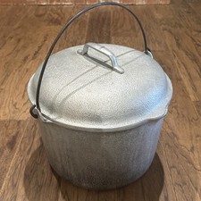 Rare SilverSeal 12 Qt Cast Aluminum Stock Pot w/Lid PRE-1936 Guardian Service picture