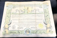 1952 USS Power DD-839 NAVY NEPTUNUS REX Navy Certificate, Photo, Plan Of The Day picture