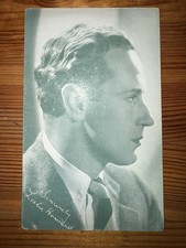 Leslie Howard Exhibit Supply Co Arcade Card Printed Autograph Vintage Actor picture