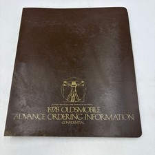 Original 1978 Oldsmobile Advance Ordering Information Dealer Album Cutlass 98 picture