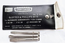 Sears Craftsman No. 9 4153 Slotted & Phillips Automatic Screwdriver Bit Set -MTT picture