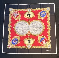 Vintage Delta Air Lines Scarf Souvenir European World Map Travel Collectible picture