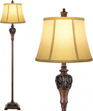 Vintage Floor Lamp for Living Room Traditional Farmhouse Tall Standing Brown picture