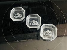 Set Of 3 Czech Bohemian Glass Intaglio Cupid Salt Cellars Hoffman Schlevogt picture