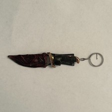 Vtg Panajachel Guatemala Souvenir Knife Keychain Eagle Mini Fixed Blade Serrated picture