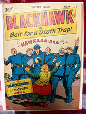 rare Golden Age comic: Blackhawk #9 Winter Issue, published in 1944 picture
