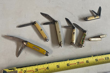 vintage mini-knife folding knives pocketknife lot of 7 Colonial Imperials + picture