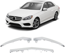 3Pcs Chrome Front Bumper Lip Moulding Trim Cover for Mercedes Benz E Class 2014- picture
