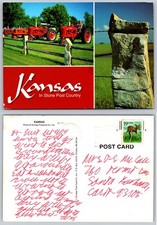 Continental Kansas Stone Post Country Postcard picture