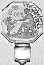 1930's Art Deco Bohemian Czech Heinrich Hoffman Venus & Cupid Bottle Stopper picture
