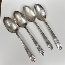 Rogers Manufacturing Co Presidential Collectible Silver Spoons Set of 4 picture