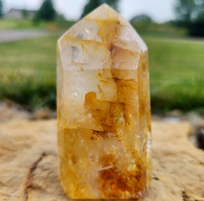 Golden Healer Tower Freeform High Quality Point Crystal Gemstone Chakra Reiki picture