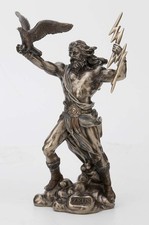 Veronese Design 8 1/2 Inch Greek God Zeus Thunderbolt Strike Cold Cast Statue picture