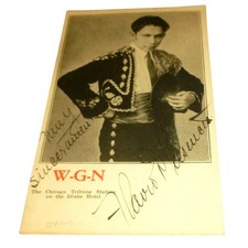 Vintage 1927 Flavio Noscucci Signed W-G-N Chicago Tribune Drake Hotel Postcard picture