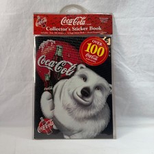 Vintage 1998 Coca-Cola Polar Bear Collector's Sticker Book picture