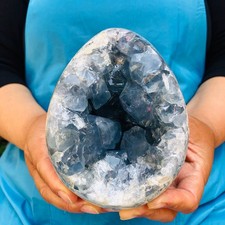 4.04LB Top natural blue crystal cave quartz crystal cave mineral specimen 4506 picture