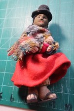 Handmade Peruvian Andean Folk Doll Nursing Mother with Baby La Paz Bolivia picture