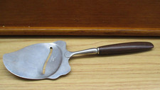 Vtg Spar Norway Cheese Slicer Teak Wooden Rosewood Handle Knife Server 9