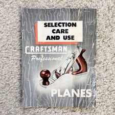 Vintage 1951 Craftsman Professional Planes: Selection Care and Use Booklet 17 pg picture