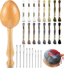 Darning Egg for Socks Wooden Knit Patch Kit(Regular Color) picture