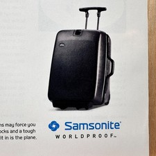 1998 Samsonite Worldproof Hardside Suitcase Luggage Vintage Print Ad Advert picture