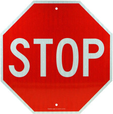 Stop Sign, 24 X 24 Inches Octagon Engineer Grade Reflective Sheeting Street Slow picture