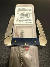 Case XX 62132 SS Baby Butterbean 2-Blade Stainless Slipjoint Blue Smooth Bone picture