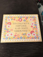 Grandmothers Living Quotes Wall Hanging 1975, Vintage Grandma Gift Still Sealed picture