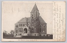 1905 Gale Memorial Library Laconia NH Postcard Postmarked Meriden CT picture