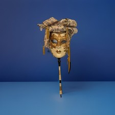 Authentic Otto Bassano Masquerade Mask Handcrafted In Venice Italy. Beautiful picture