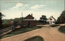 WOLFEBORO NEW HAMPSHIRE NH Cotton Valley Railroad Train Station Depot PC picture