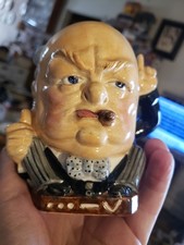 Winston Churchill Burleigh Ware Toby Jug U.K. Vintage 1960's Approximately 51/2