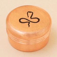 Copper Vibhuti Box Small Naga Carry Vibhuti Sacred Ash Box By Isha Life picture